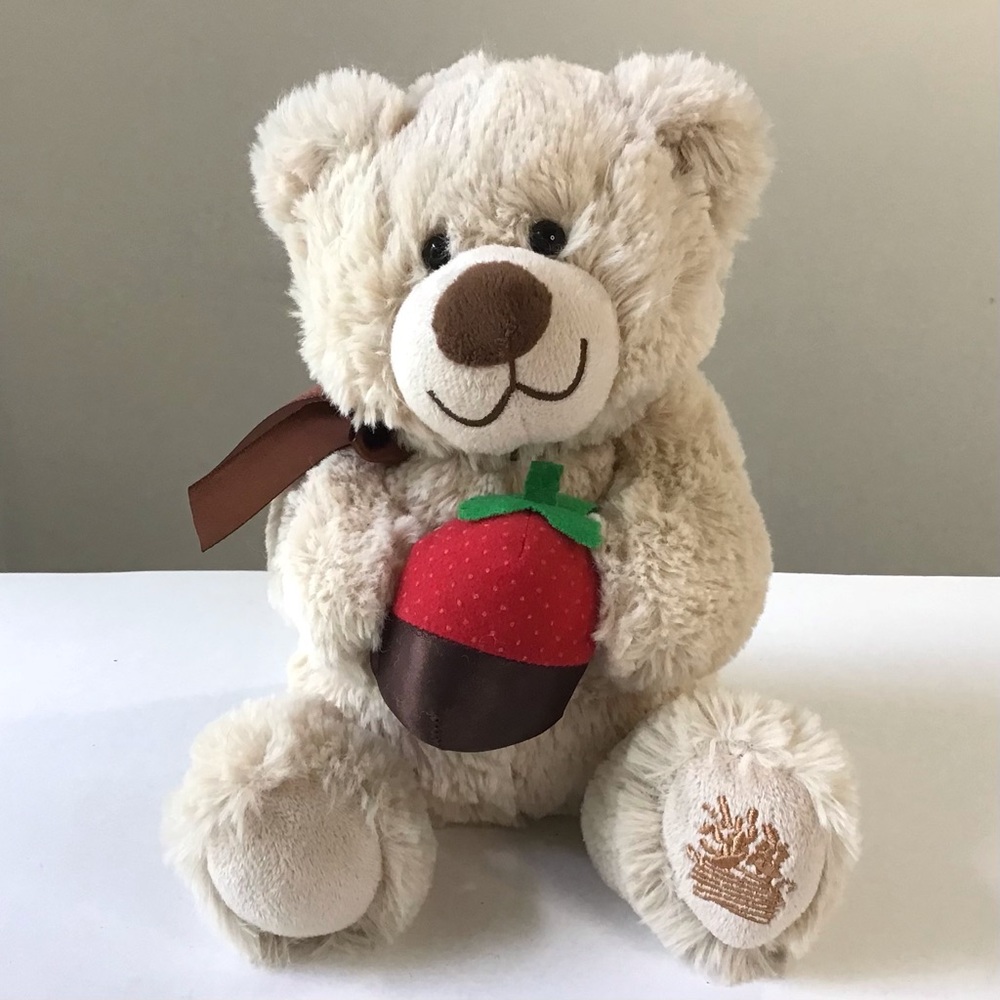 Edible Arrangements Berry Loved Bear Plush Stuffed Animal W/Chocolate Strawberry